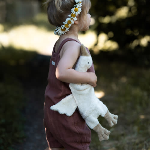 Cuddly animal Goose small | white