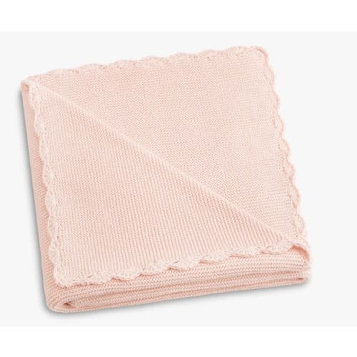 Cotton Knit Baby Blanket - Pink