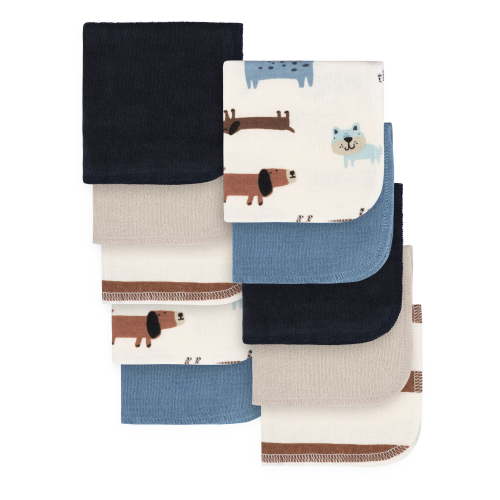 Gerber Baby Boys Washcloth, 10-Pack