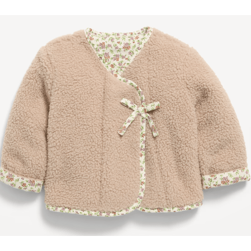 Wrap-Front Sherpa Jacket for Baby