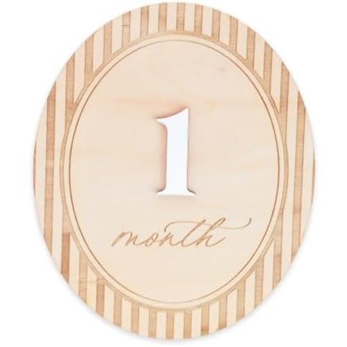 Baby Monthly Milestone Set, 1–12 Month Photo Markers, Newborn Photography Props, Growth Memory Cards, Nursery Decor (D38)