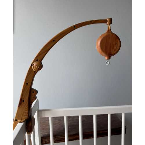 Minimalist Wood-Look Crib Mobile Holder Arm – Natural Bracket