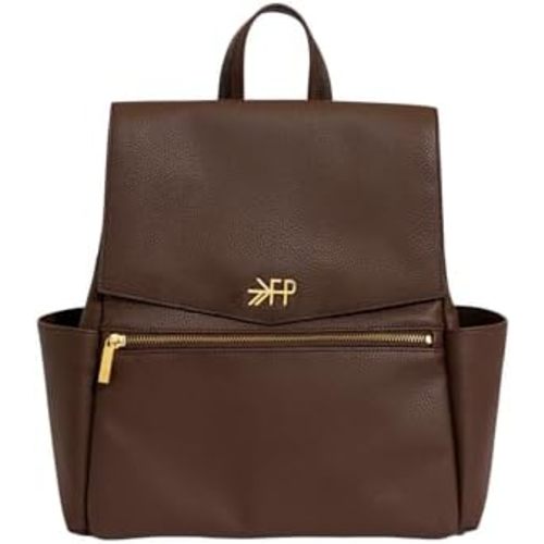 Freshly Picked Mini Classic II Diaper Bag Backpack, Wipeable Vegan Leather With Changing Pad, Convertible (Espresso V2)