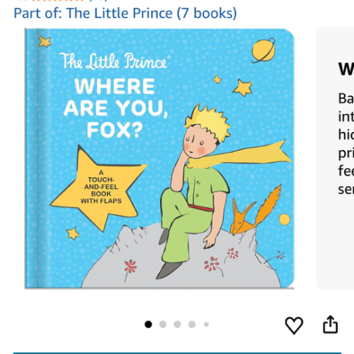 The Little Prince: Where Are You, Fox? – Touch-and-Feel Board Book for Kids Ages 1–4 | Lift-the-Flap Interactive Book, Sensory and Motor Skill Development: A Touch-and-Feel Board Book with Flaps