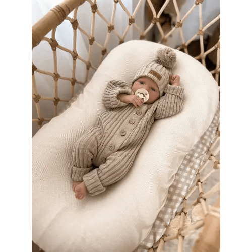 Little B's Chunky Rib Baby Jumpsuit - Oak