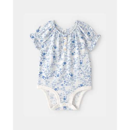 Baby Girl Floral Bodysuit - Blue - OshKosh B'gosh | Carter's