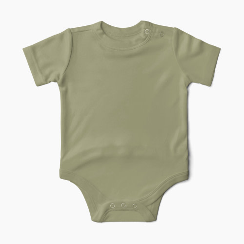 Goumikids Organic Cotton Short Sleeved Bodysuit - Artichoke, 0-3M