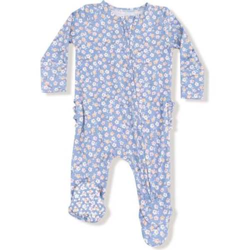 2 Way Zipper Ruffle Back Footie Country Calico - Angel Dear | Maisonette