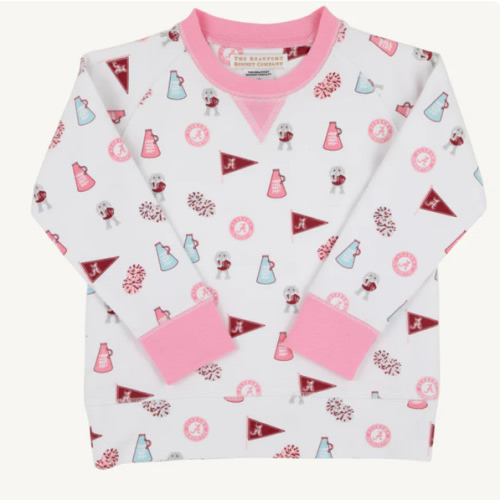 Alabama Cassidy Comfy Crewneck - Sweet Home Honey with Hamptons Hot Pi