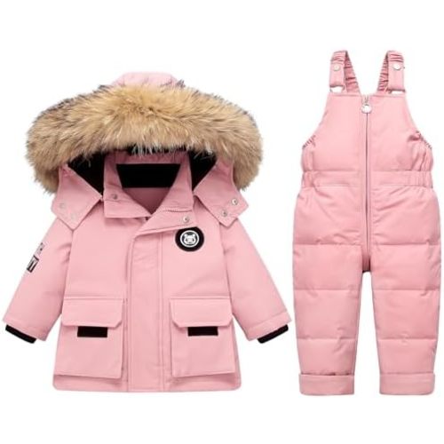 Baby Snowsuit Toddler Girl Snow Suits Winter Coat Boy Clothes Jacket 1-5T Pants