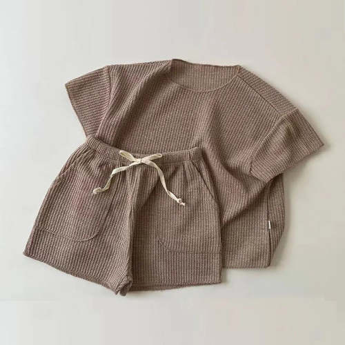 Chocolate Waffle T-shirt and Shorts Set
