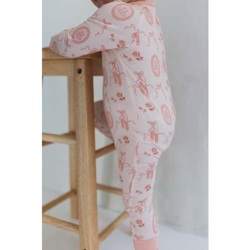 Ballet Slippers Zipper Romper
