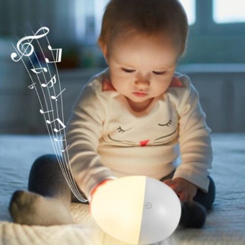 Night Light for Kids, Egg Light for Nursery with 7 RGB Colors Changeable & Stepless Dimming, Rechargeable Tap Light with 1h Timer & Touching Control, Portable Night Light for Babies