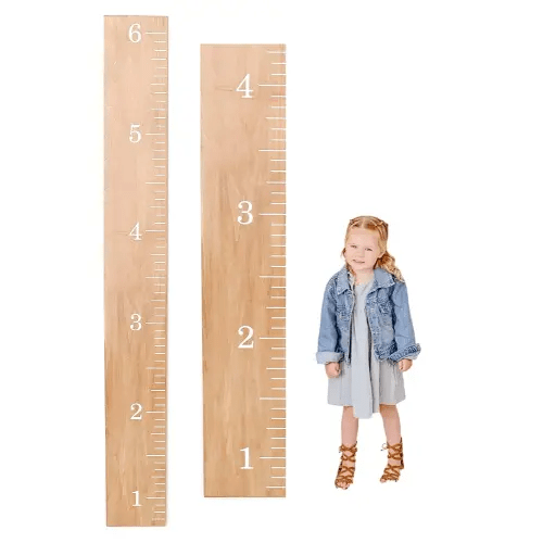 Growth Chart for Kids | Real Wood Height Chart for Kids | Natural Wood Height Measurement for Kids | Minimalist Growth Chart for Wall | Kids Height Wall Chart | Easy to Hang Kids Growth Chart
