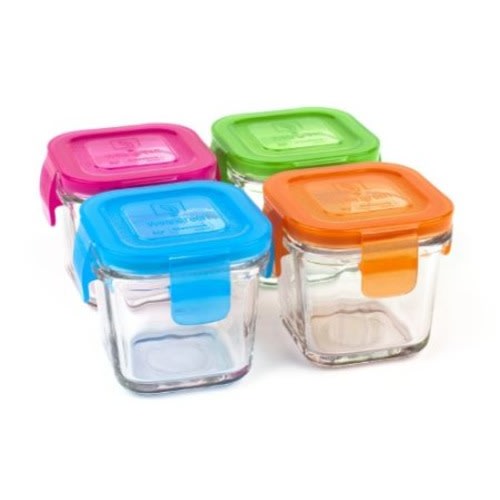 4-Pack Wean Cubes Glass Food Containers