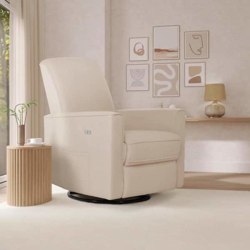 Light Sand Harlow Deluxe Glider Power Recliner Rocker