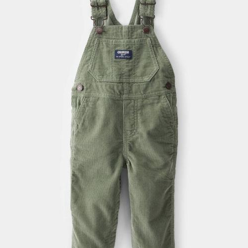 Green Baby Neutral Solid Corduroy Overalls - Green | Carter’s Oshkosh Canada
