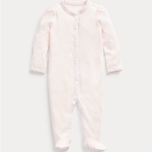 Floral-Trim Coverall | One-Pieces BABY GIRL (0-24 months) | Ralph Lauren