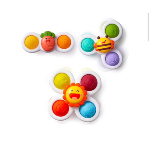 LiKee Strong Suction Cup Fidget Rotating Sensory Bath Toys for Baby