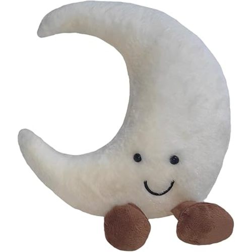 New Sun Plush Moon Plush Toy,Soft Bedside Sofa Pillows Stuffed Animal Plushie Doll Toys Room Decoration Gift for Kids Children (Moon)