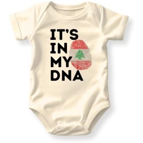 Lebanon It's in My DNA Baby Bodysuit, Toddler & Kids T-Shirt - Lebanese Shirt for Children