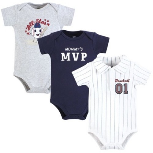 Hudson Baby Infant Boy Cotton Bodysuits, All Star Polo, 3-6 Months