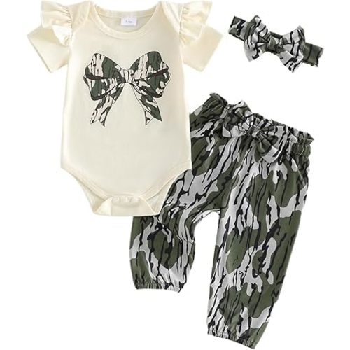 SAYOO Western Baby Girl Clothes Bow Boots Short Sleeve Shirt Cow Print Flared Bell Bottom Pants 2Pcs Summer Cowgirl Outfit