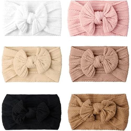 Baby Headbands, Baby girl Bows Soft Stretchy Nylon Hair Accessories
