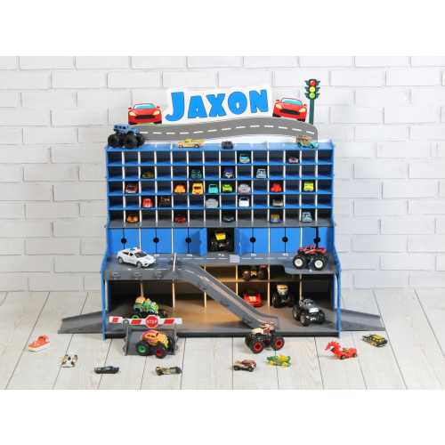 Toy Car Garage: 1/64 Scale Cars, Display Organizer