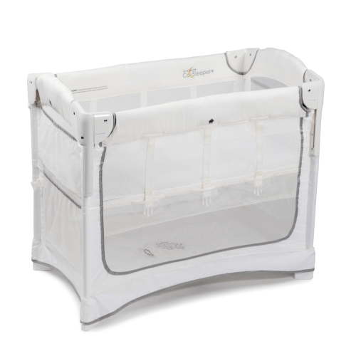 Arm's Reach Mini Ezee 2-in-1 Co-Sleeper Bassinet, Compact Bedside Sleeper, ASTM Certified, White