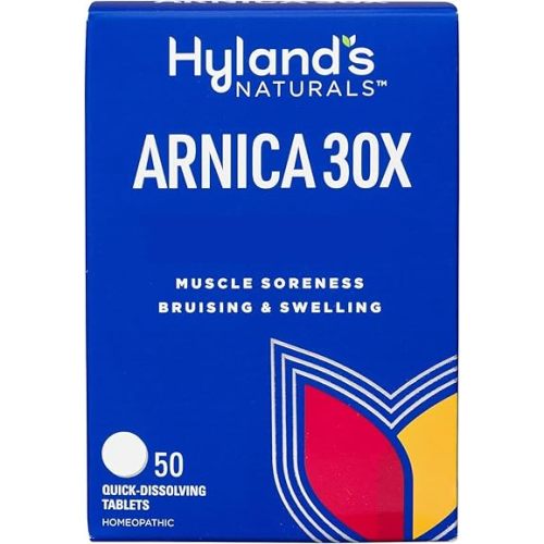Hyland's Arnica Montana 30x Tablets, Natural Relief of Bruises, Swelling and Muscle Soreness, Quick Dissolving Tablets (Pack of 1, 50 Count Total)