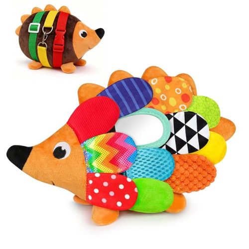Sensory Hedgehog Plush Stuffed Animal Baby Toy, 0+Months