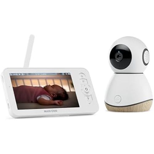 Maxi-Cosi See Pro 360 Baby Monitor with CryAssist™ AI Cry Translation, 2K HD camera with PTZ, Secure Non Wi-Fi 5 inch parent unit, 10 hour battery, Soothing Lullabies, 2-way audio