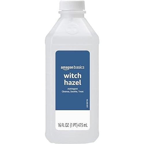 Amazon Basics Witch Hazel USP Astringent for Oily Skin, Relief from Irritation and Redness, Unscented, 16 Fluid Ounces (Previously Solimo)