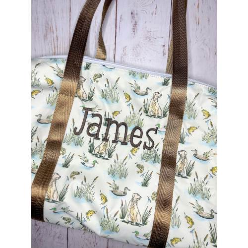 Monogrammed Boys Sportsman Duffle, Personalized Hunting Duffle Bag, Boys overnight Bag