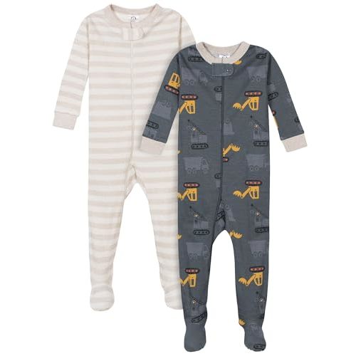Gerber Baby-Boys 2-Pack Footed Pajamas