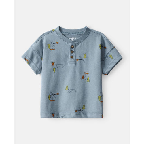 Baby Boy Camping Short-Sleeve Tee - Blue - Carter's | Carter's