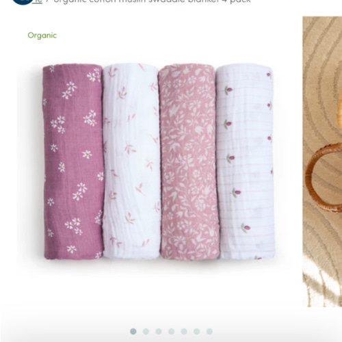 aden + anais heritage floral organic cotton muslin swaddles 4 pack