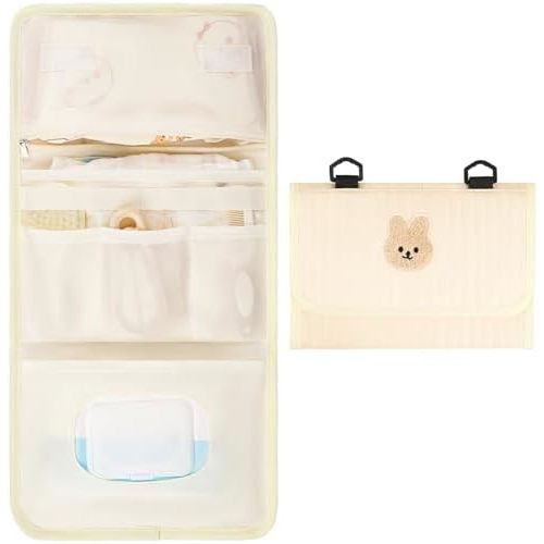 Diaper Bag Organizer,Foldable Small Diaper Pouch,Baby Travel Purse,Mom Bag for Outdoor