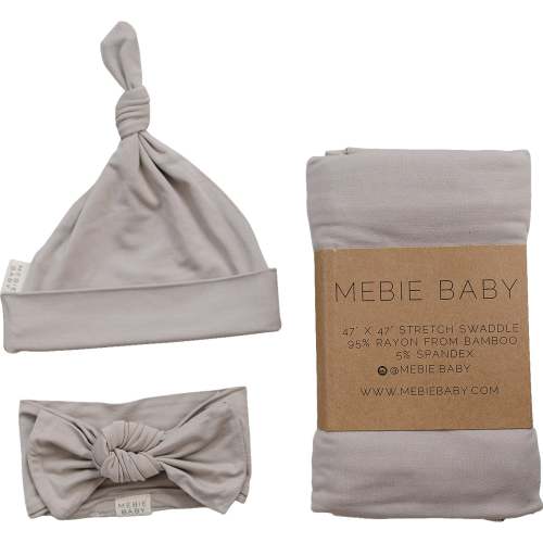Mebie Baby Oatmeal Bamboo Hat OR Head Wrap Set