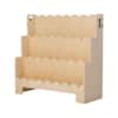 SKYSHALO Montessori Scalloped Kids Bookshelf, 27.56 in. H x 10.63 in. W x 29.53 in. D Brown 3-Cube Storage Organizer 2025 Update ETCWJJZMZ213NLXZJ001V0-250815