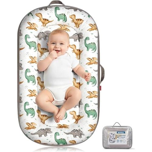 BUTOA Baby Lounger, Portable Infant Support Cushion for Newborn 0-24 Months