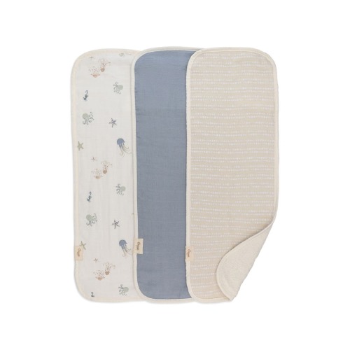 3-Pack Cotton Baby Burp Cloth Set