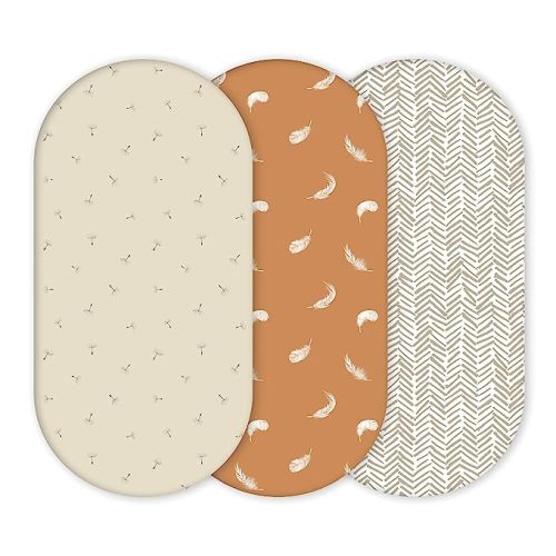 Premium Fitted Baby Bassinet Sheets, Changing Pad Cover and Stroller Sheets, Compatible with 4moms Mamaroo, Chicco Lullago, Graco, Halo and Uppababy, 100% Ultrasoft Cotton, 32x16” - Boho - Boho Multicolor