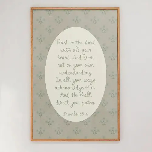 "Trust In The Lord" Framed Canvas | Vertical | 705