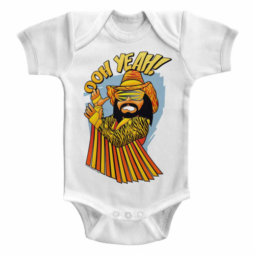 Macho Man Baby Oh White Baby Onesie T-Shirt