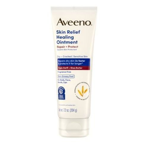 Aveeno Skin Relief Healing Ointment for Dry and Cracked Skin - Glycerin - Non-Greasy - 7.2 oz: Unscented, Tube, Sensitive Skin