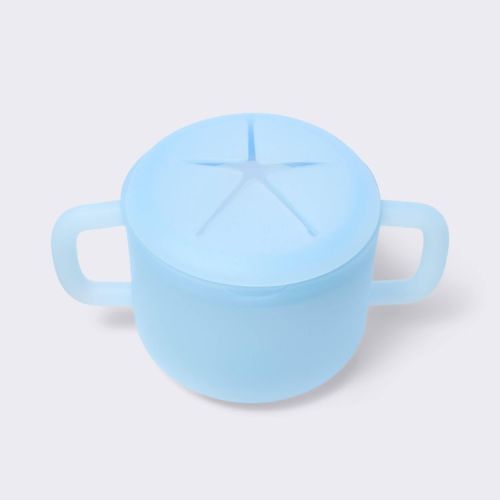 Silicone Snack Cup with Removable Lid - Blue - Cloud Island™