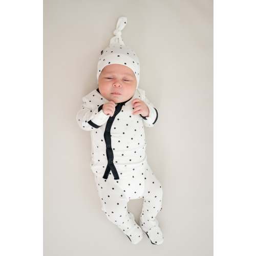 Take Me Home Set with Cap in Midnight Polka Dot