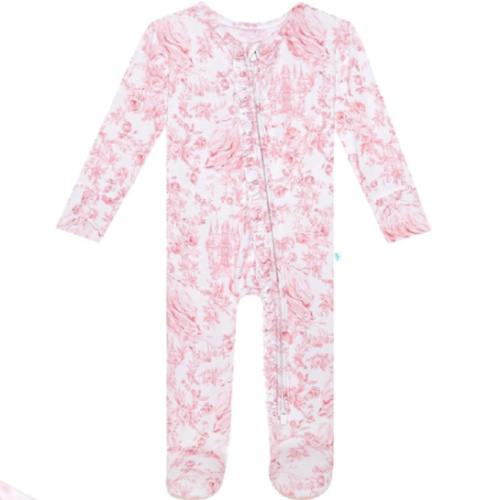 Posh Peanut Footie Pajamas for Baby Girls, Soft Viscose from Bamboo